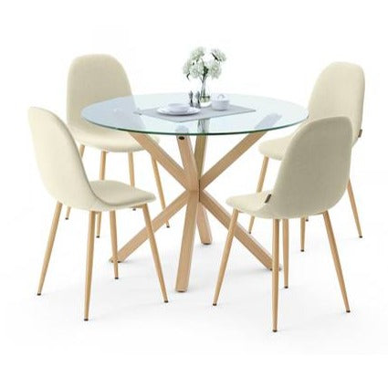 4 Seater Glass Dining Table