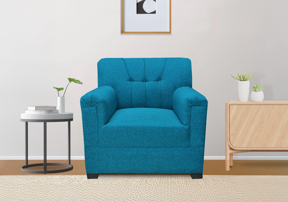 Jute 1 Seater  sofa Blue