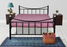 Wrought Iron Double Bed, Mattress & Bedside Table Combo