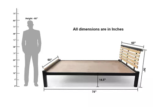 Rubberwood Double Bed