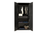 Engineered Wood 2-Door Wardrobe with Mirror