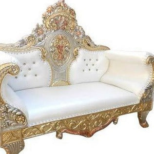 buy Maharaja 2 Seater Sofa Set With Gold Finish