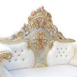Maharaja 2 Seater Sofa Set With Gold Finish