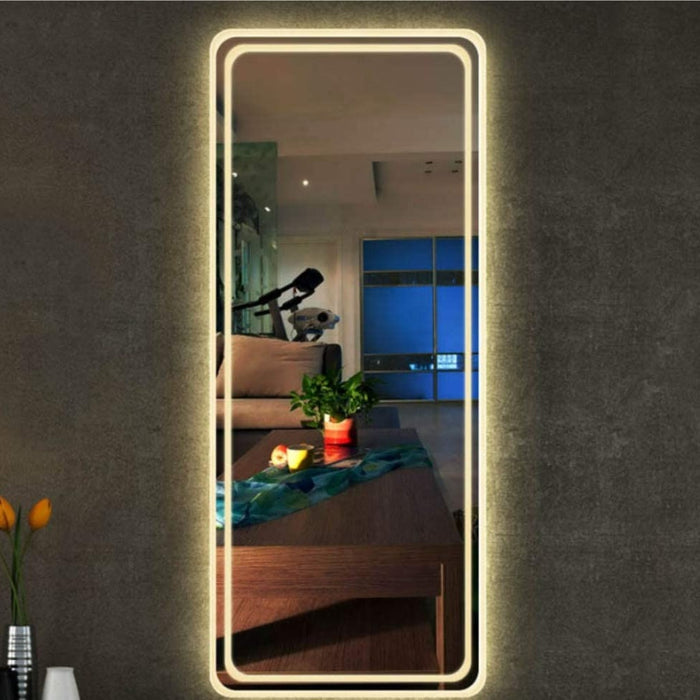 Felicity Modern Led Wall Mount Glass Mirror With Led Lights