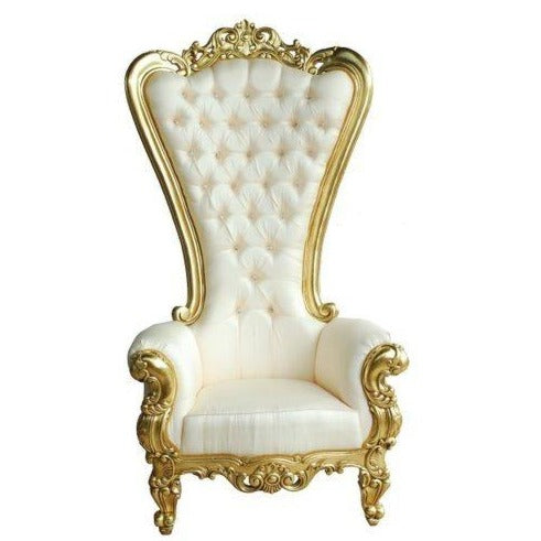 Maharaja Chair With Gold Finish High Back