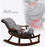 Tiffany Rose Wood Rocking Lounge Chair with Footrest