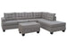 Madeira L Shape Sofa Set In Grey