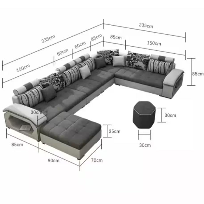 Yolo U Shape Premium Sofa Set