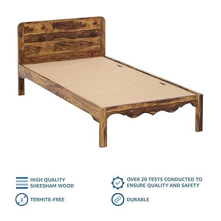 Single Size Solid Engineered Wood Bed