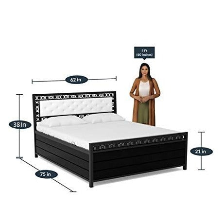 Metal Matte Finish Double Bed
