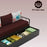 3 Seater Double Metal Pull Out Brown  Sofa Cum Bed With Storage