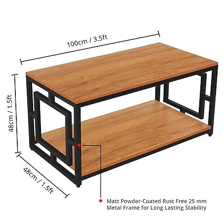 Modern Centre Table for Living Room with Wooden Top
