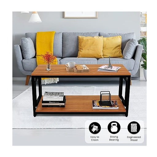 Modern Centre Table for Living Room with Wooden Top