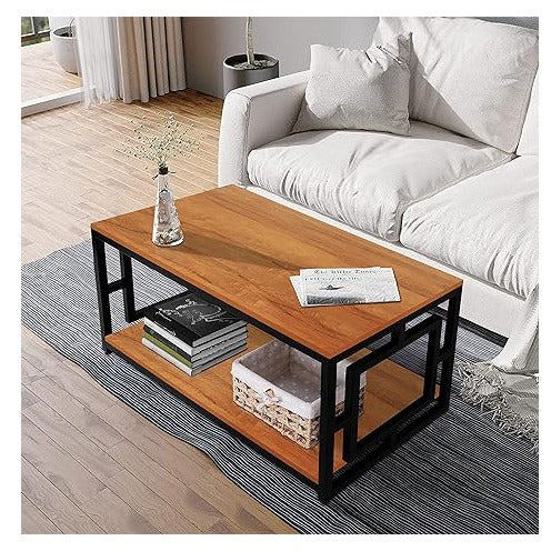 Modern Centre Table for Living Room with Wooden Top