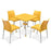 Square-Shape Plastic Dining Set for Indoor & Outdoor