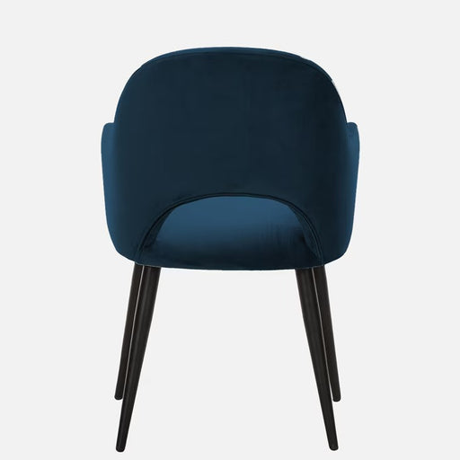 Velvet Arm Chair In Royal Blue Colour