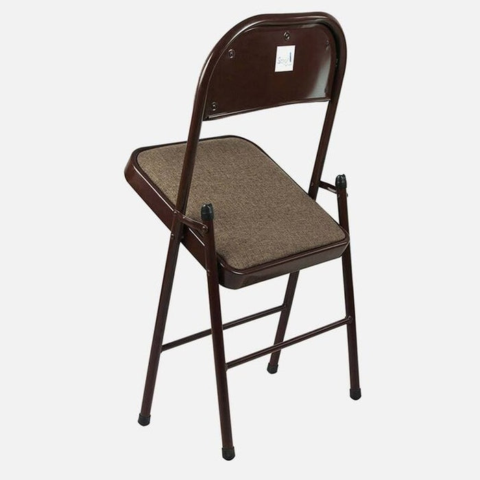 Metal Folding Chair in Brown Colour