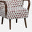 Fabric Arm Chair in Scratch Resistant Provincial Teak Finish