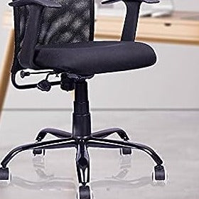 Metal Base Mid Back Mesh Revolving Office Chair