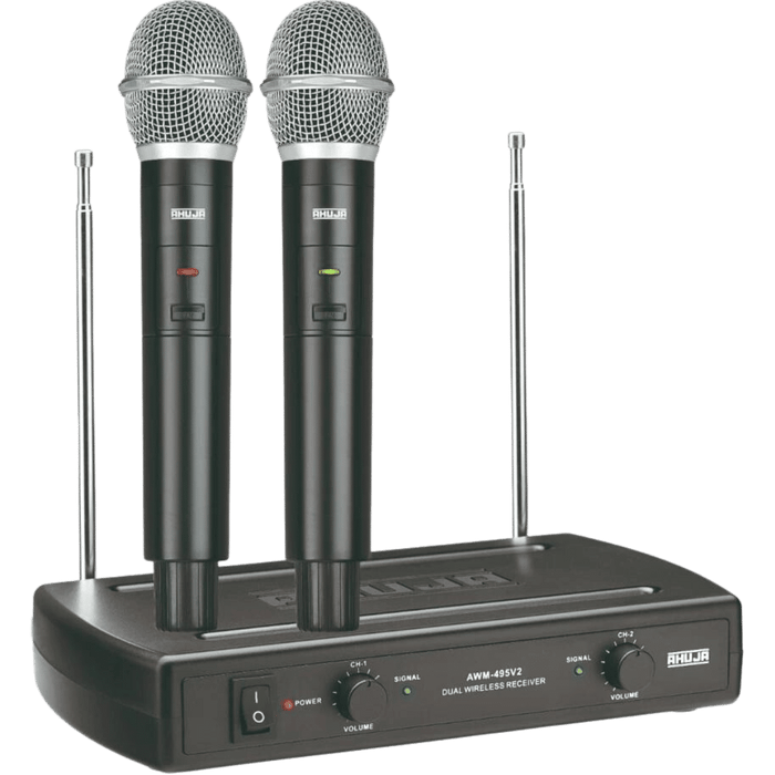 Ahuja Dual Hand Wireless Microphone AWM-495V2