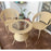 Garden Coffee Table Set Furniture with 1 Table and 2 Chairs Set