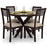 Wood Round 4 Seater Dining Table with Chair Sets