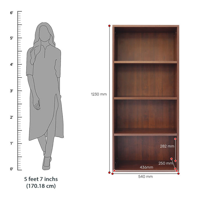 Engineered Wood Open Book Shelf