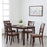 Solid Wood 4 Seater Dining Set in Cappuccino Finish